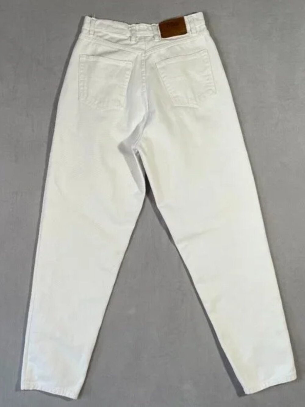 Route 66 Vintage 90s High Waisted Tapered denim Jeans White Heavy Cotton Size 8 - Picture 2 of 13